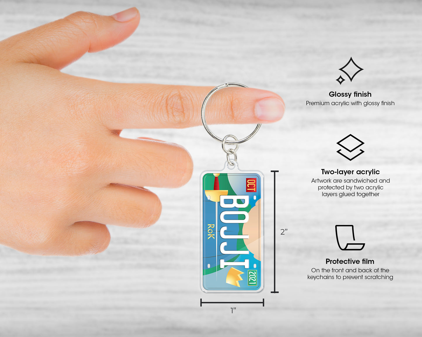 Bojji acrylic keychain