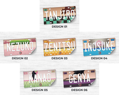 Set of anime characters bumper sticker