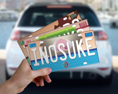 Set of anime characters bumper sticker