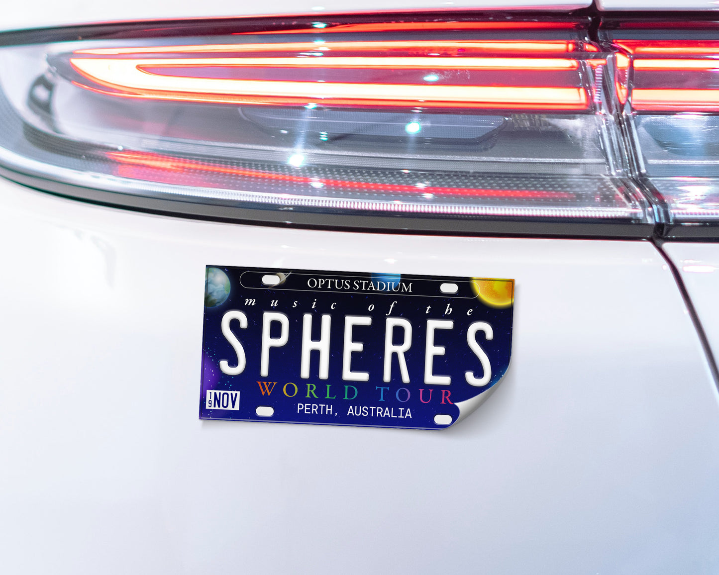 Music of the Spheres World Tour bumper sticker