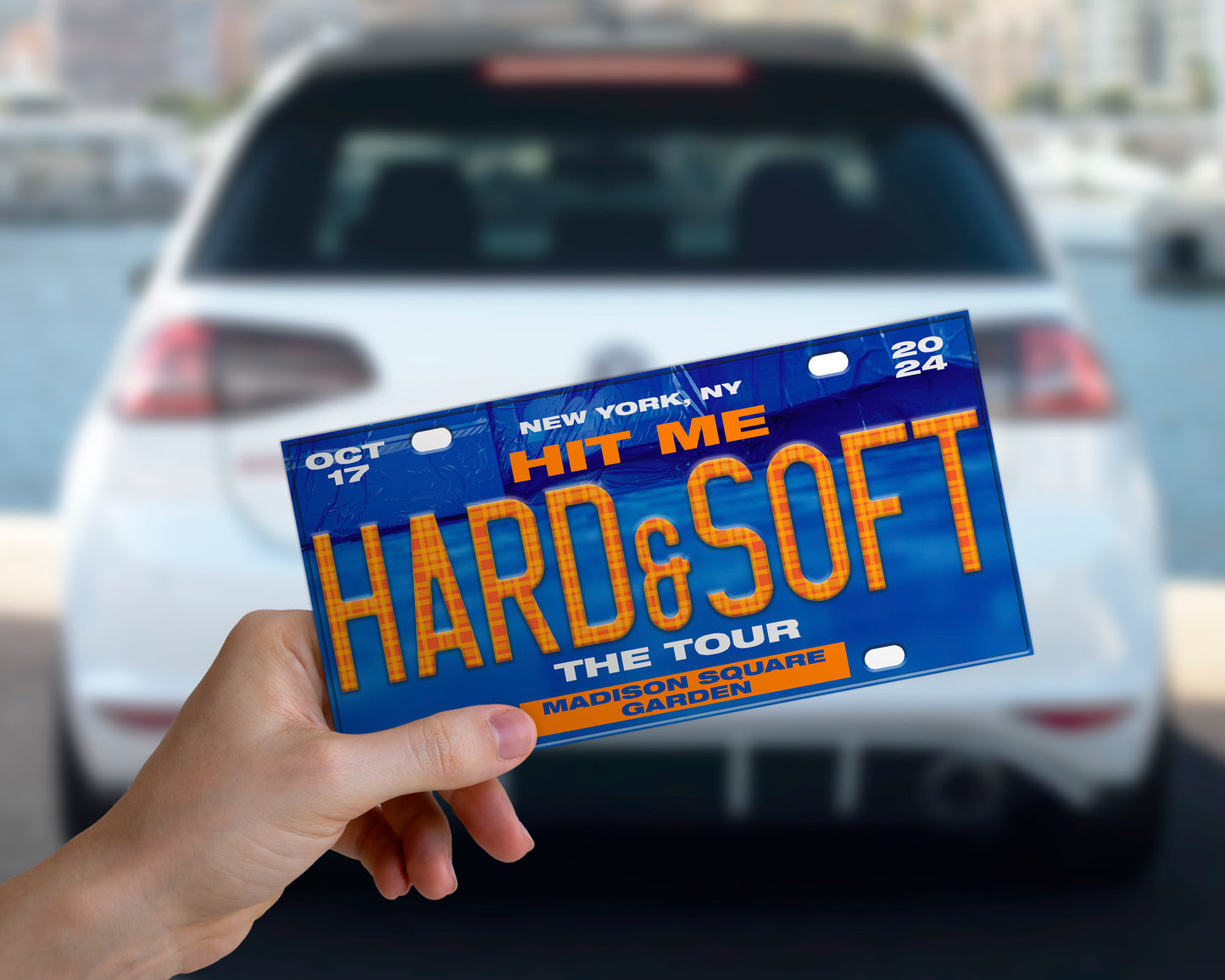 Hit Me Hard and Soft: The Tour bumper sticker