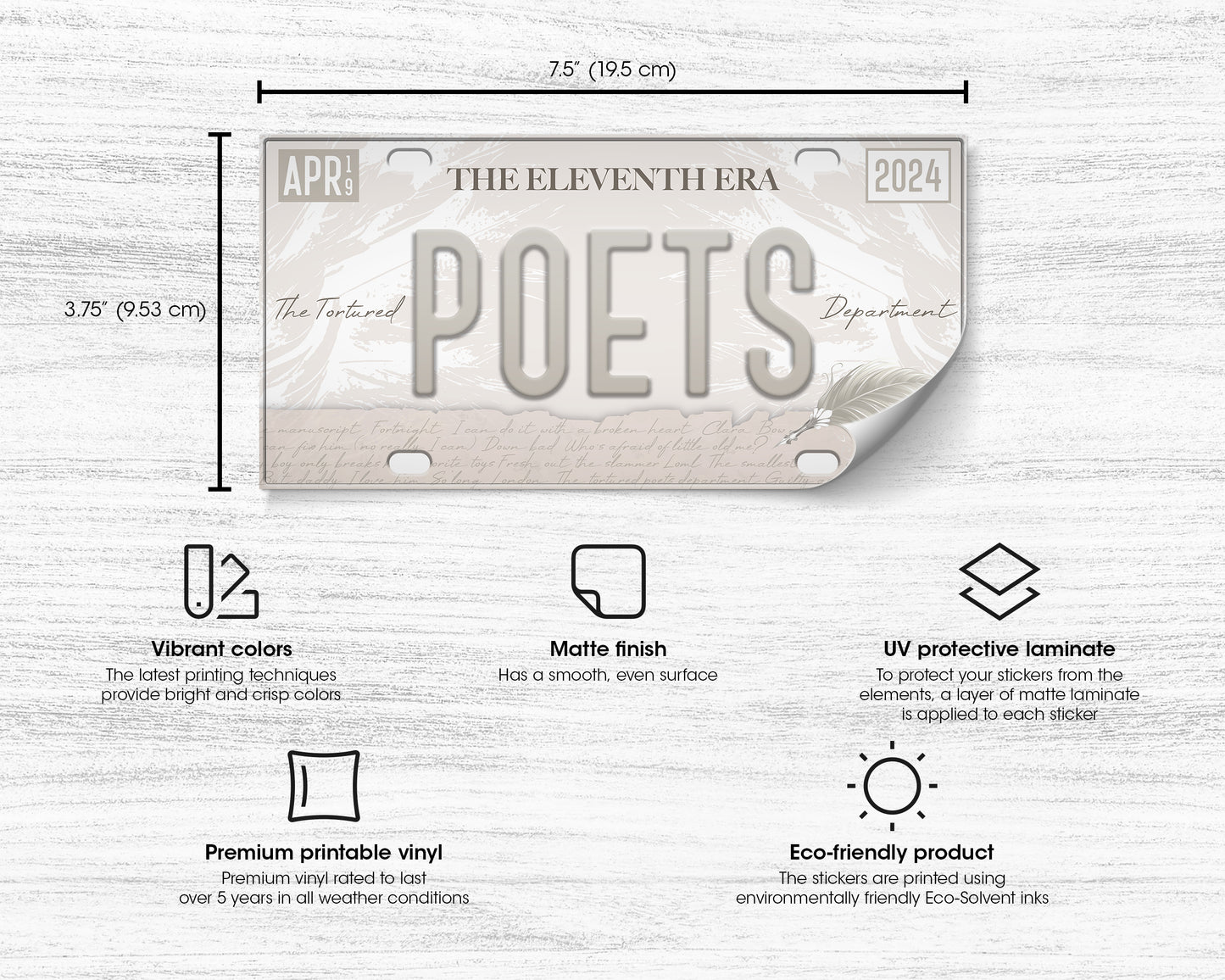 Tortured Poets era bumper sticker