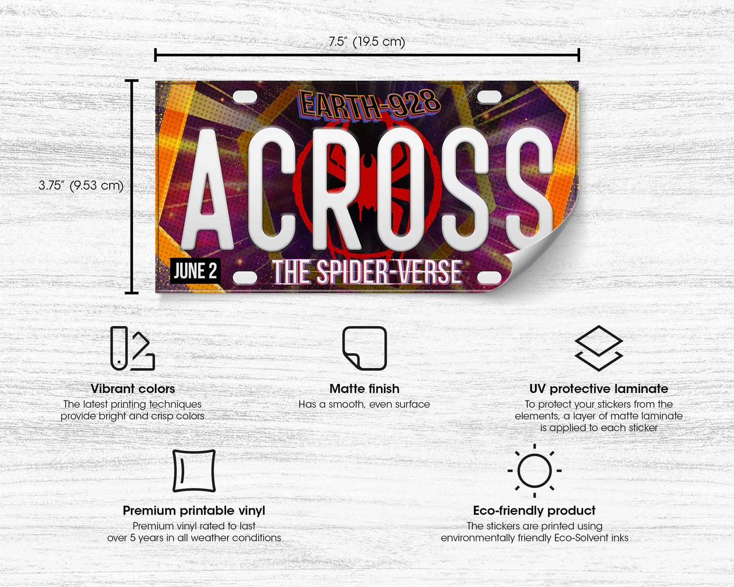 SpiderMan: Across the SpiderVerse (2023) movie bumper sticker