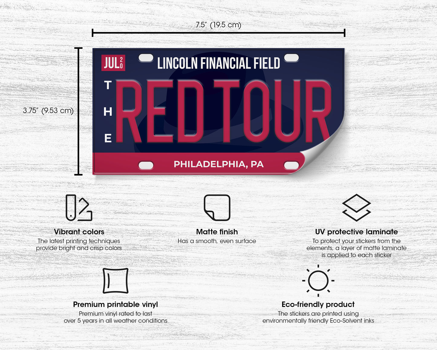 The Red Tour bumper sticker