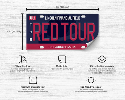 The Red Tour bumper sticker