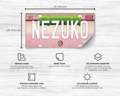 Nezuko bumper sticker