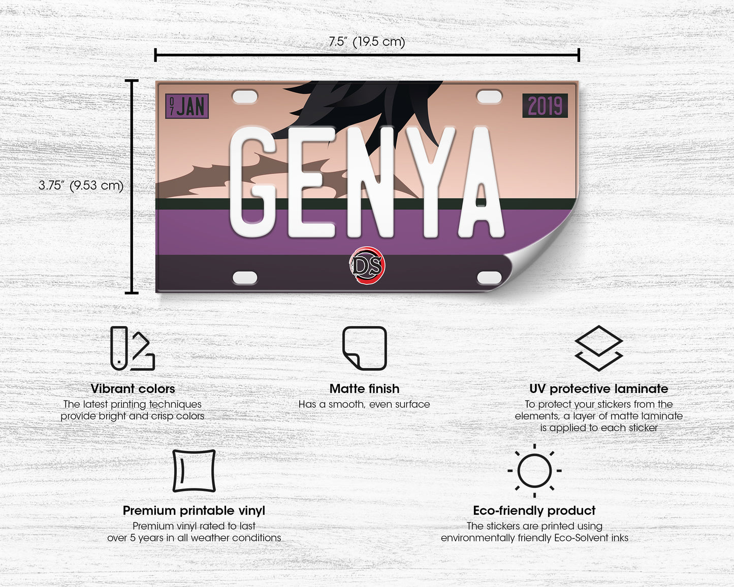 Set of anime characters bumper sticker