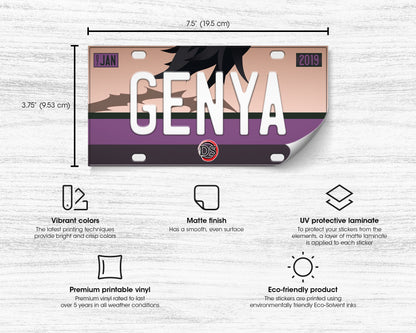 Set of anime characters bumper sticker