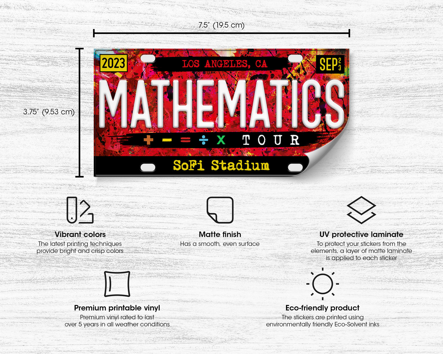 The Mathematics Tour bumper sticker