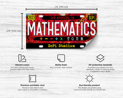 The Mathematics Tour bumper sticker