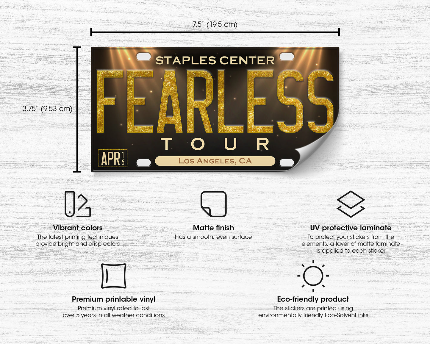 Fearless Tour bumper sticker