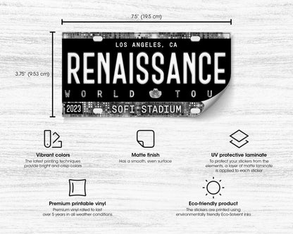 Renaissance World Tour bumper sticker