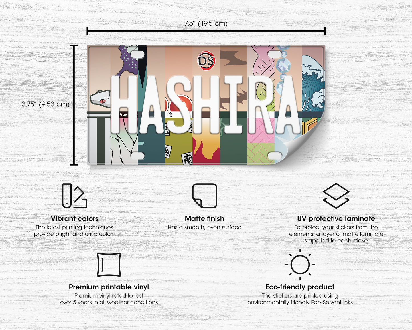 Set of the Hashira bumper sticker