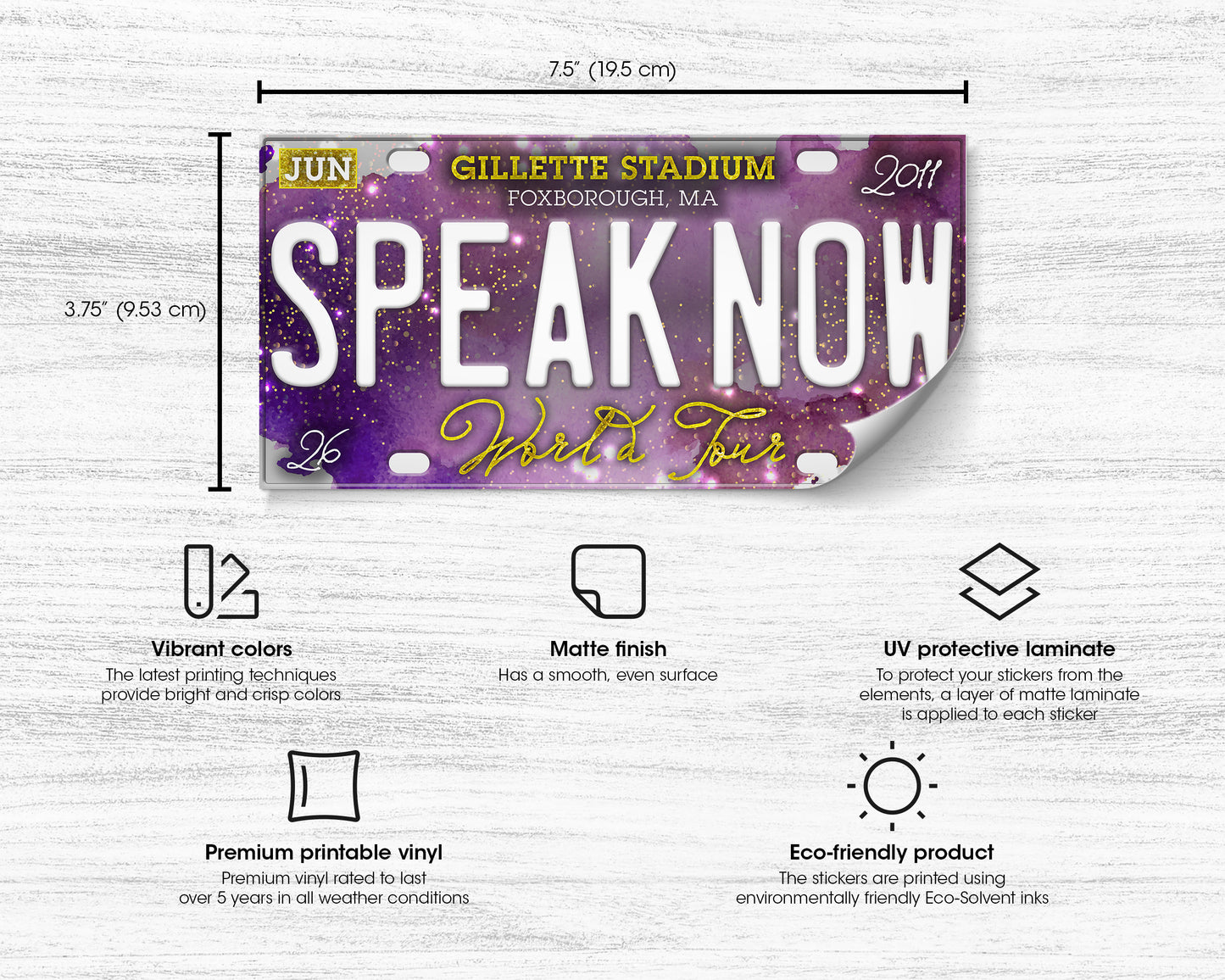 Speak Now World Tour bumper sticker