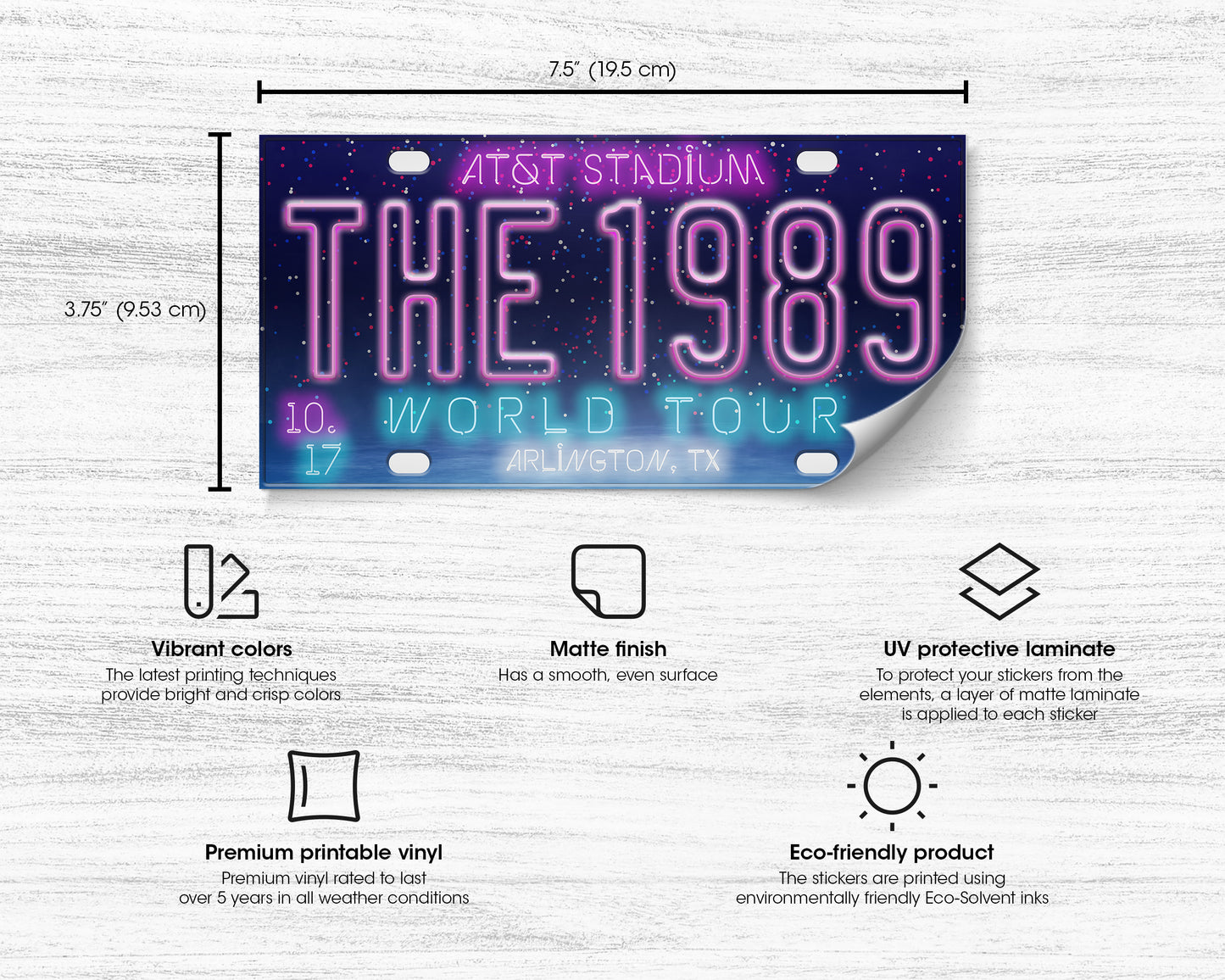 The 1989 World Tour bumper sticker