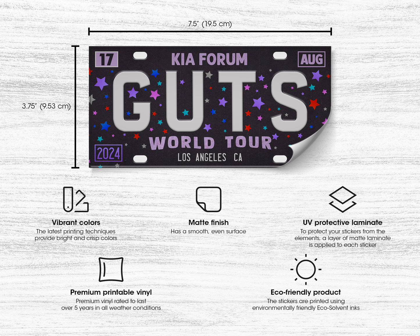 Guts World Tour bumper sticker