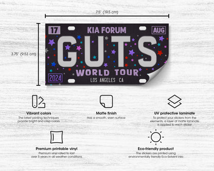 Guts World Tour bumper sticker