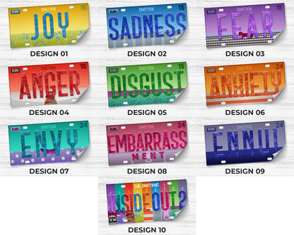 Set of the emotions bumper sticker