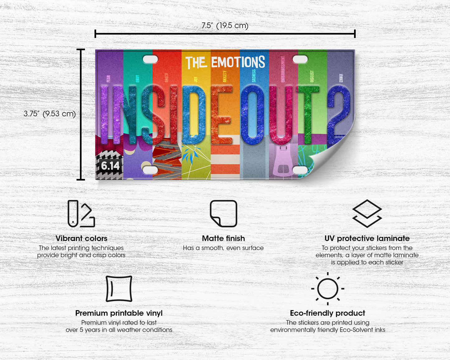 Set of the emotions bumper sticker