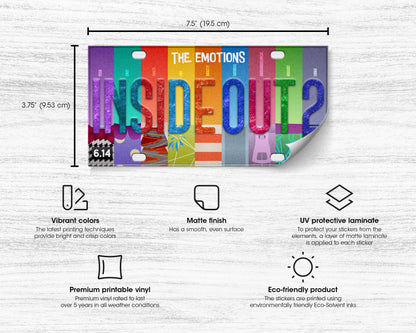 Set of the emotions bumper sticker