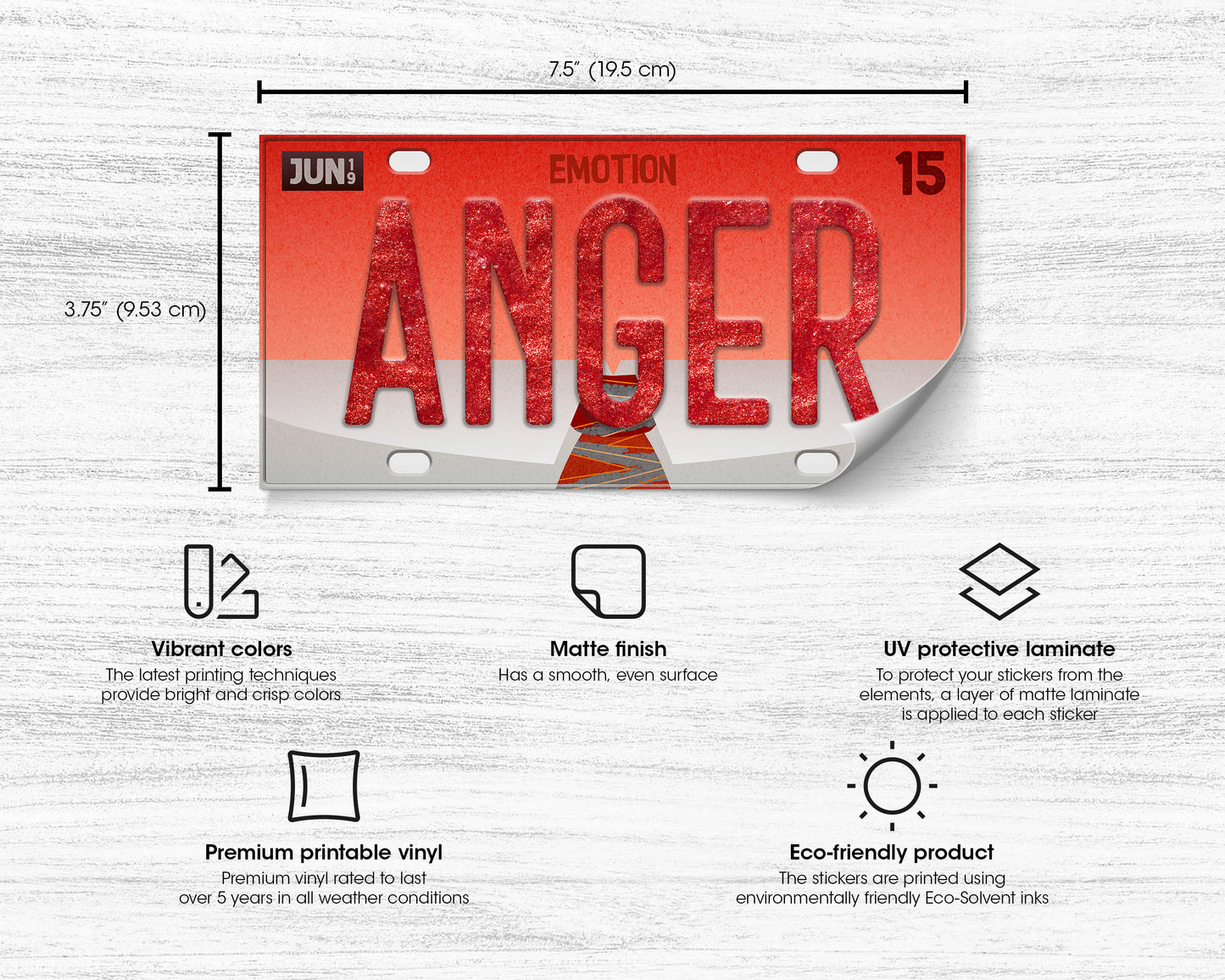 Anger emotion bumper sticker