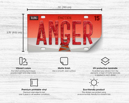 Anger emotion bumper sticker