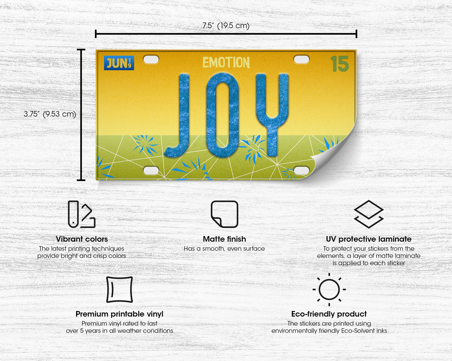 Joy emotion bumper sticker