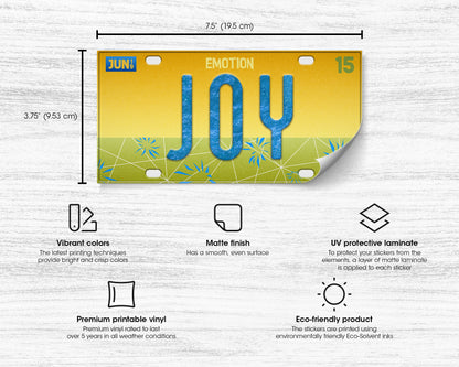 Joy emotion bumper sticker