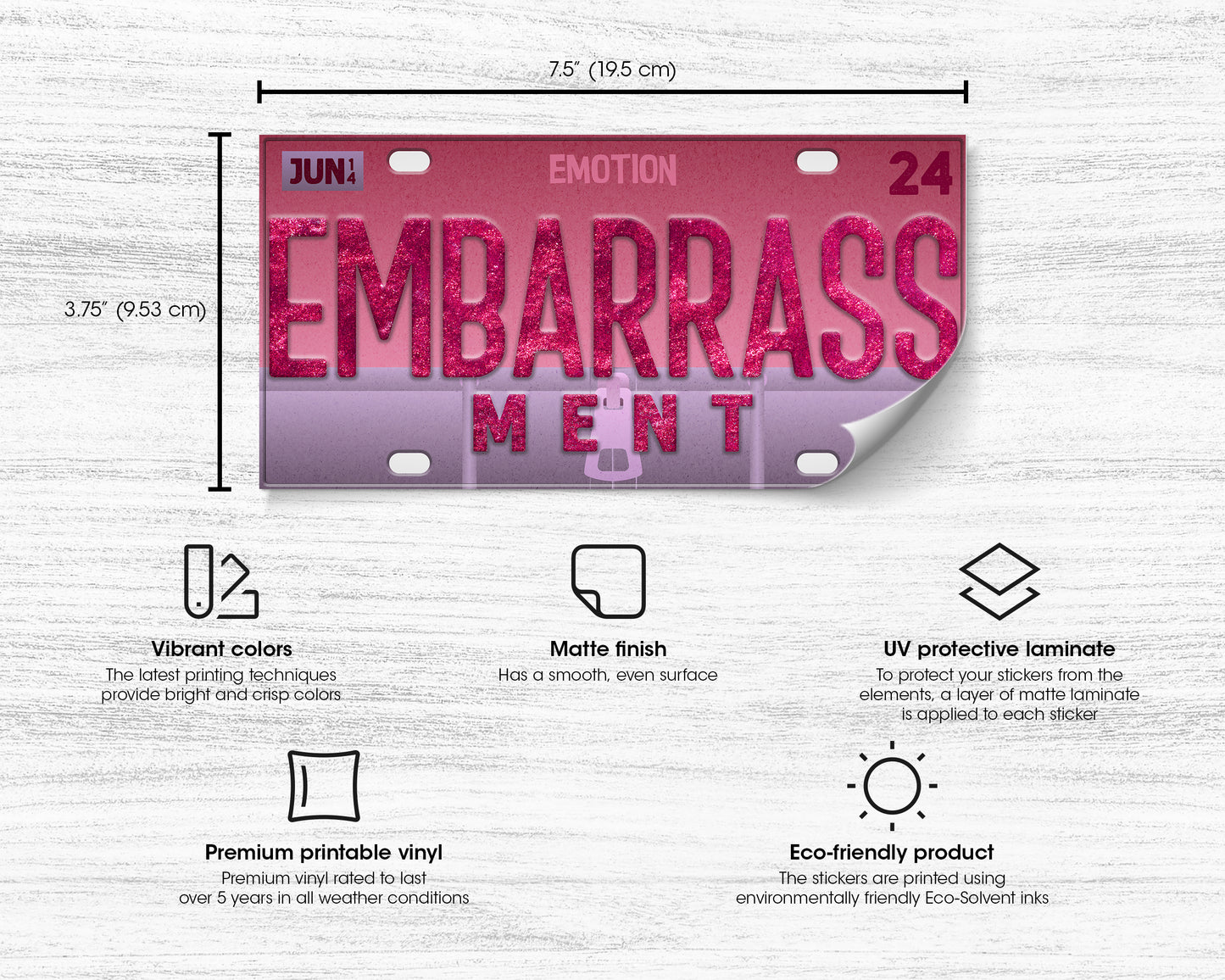Embarrassment emotion bumper sticker