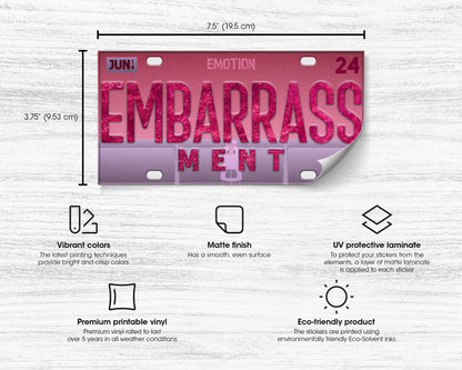 Embarrassment emotion bumper sticker