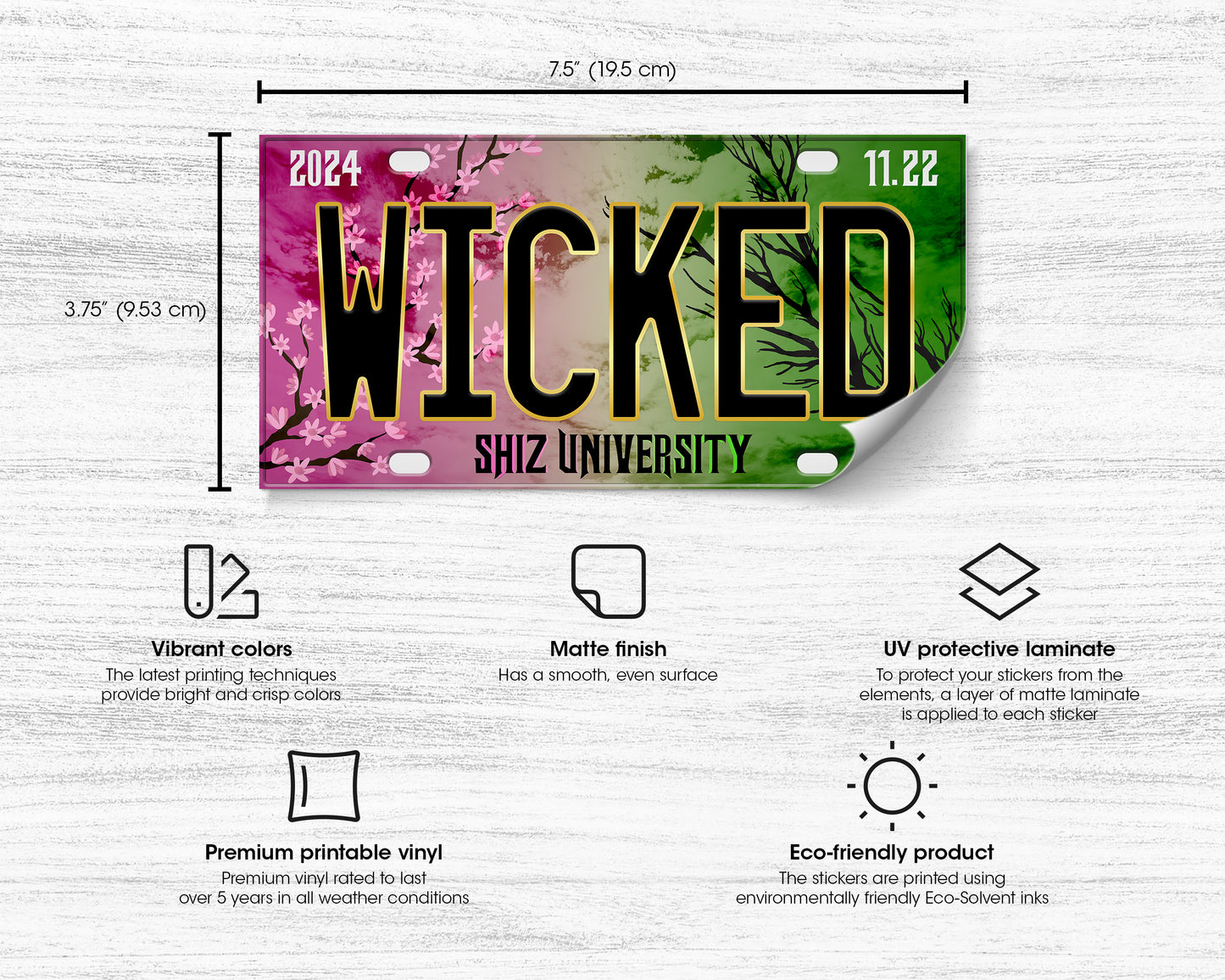 Wicked (2024) movie bumper sticker