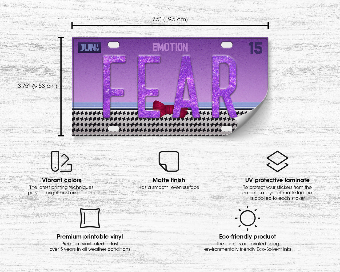 Fear emotion bumper sticker