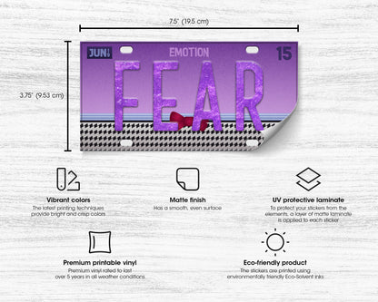 Fear emotion bumper sticker