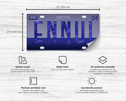 Ennui emotion bumper sticker