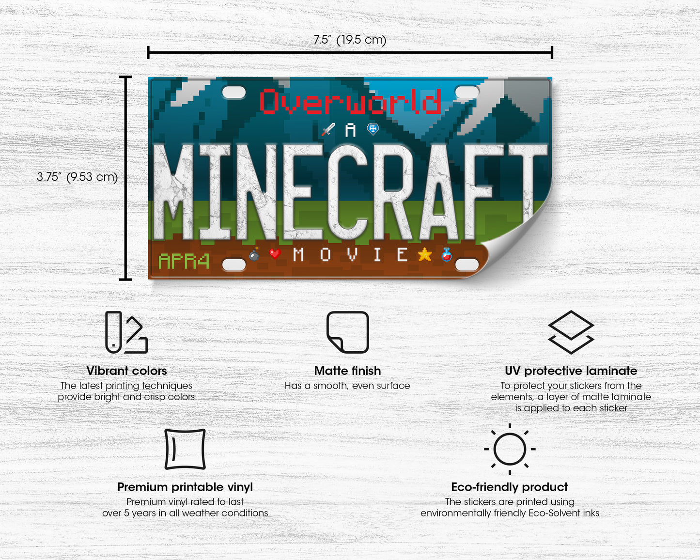A Mine craft Movie (2025) movie bumper sticker
