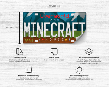 A Mine craft Movie (2025) movie bumper sticker