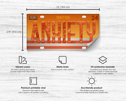 Anxiety emotion bumper sticker