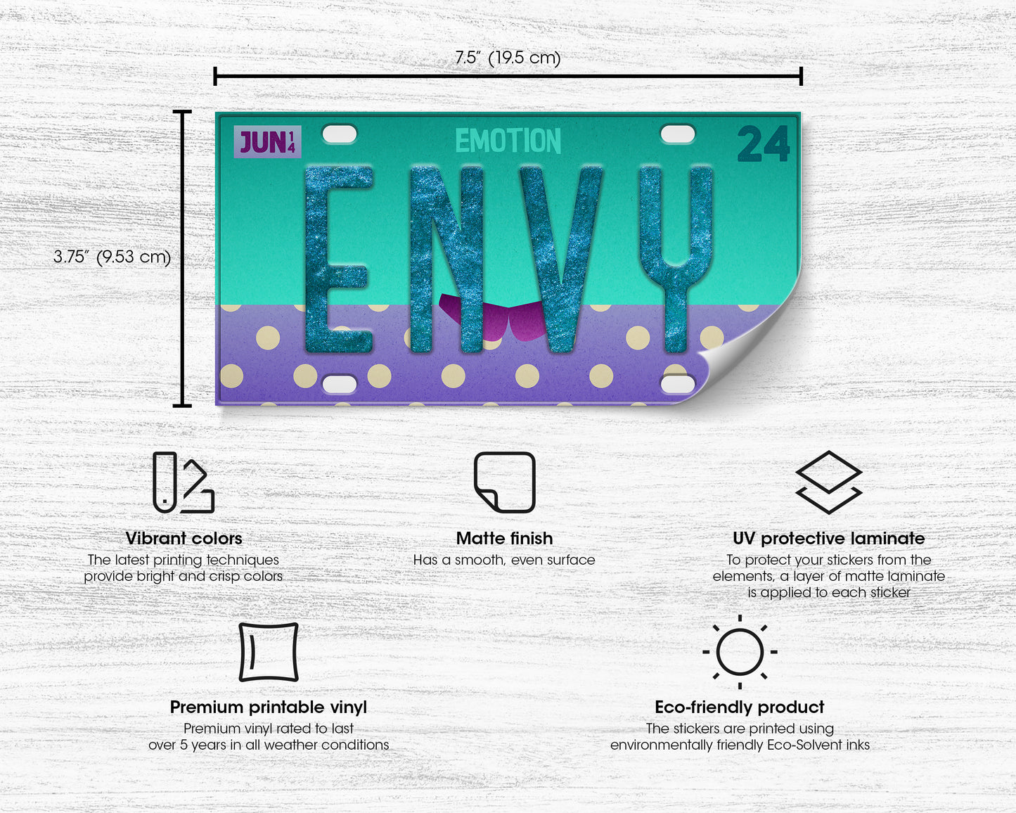 Envy emotion bumper sticker