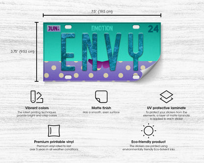 Envy emotion bumper sticker