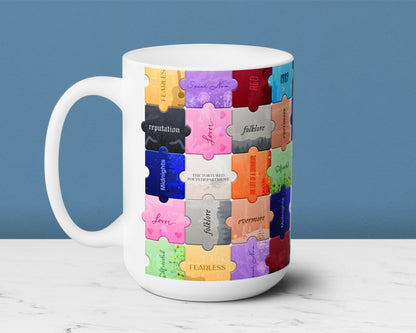The Eras puzzles ceramic mug