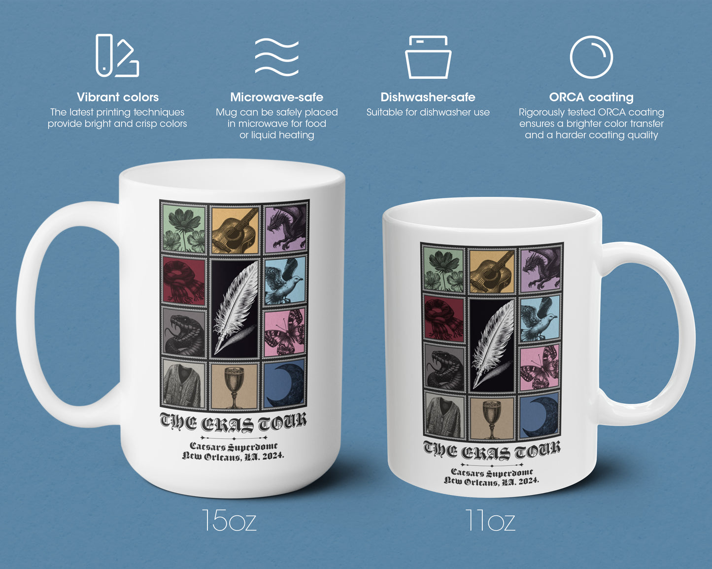 The Eras Tour medieval style ceramic mug