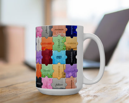 The Eras puzzles ceramic mug