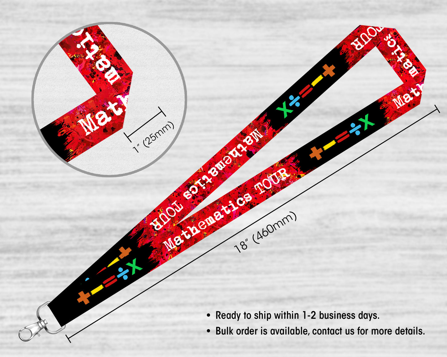 The Mathematics Tour lanyard