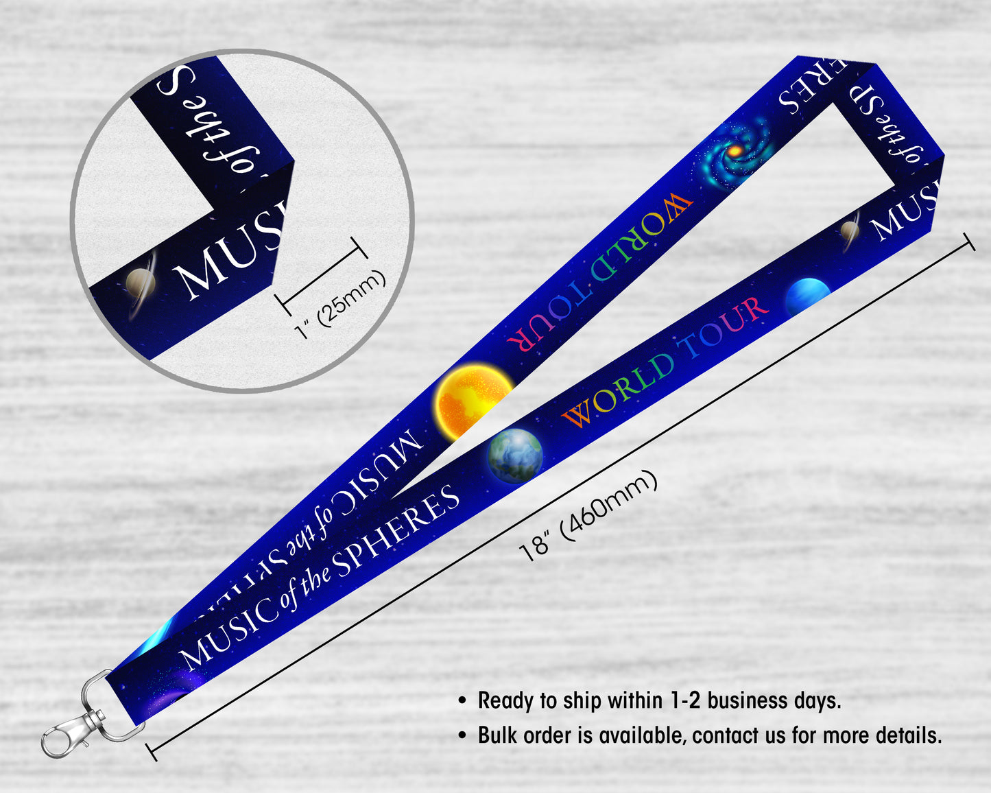 Music of the Spheres World Tour lanyard
