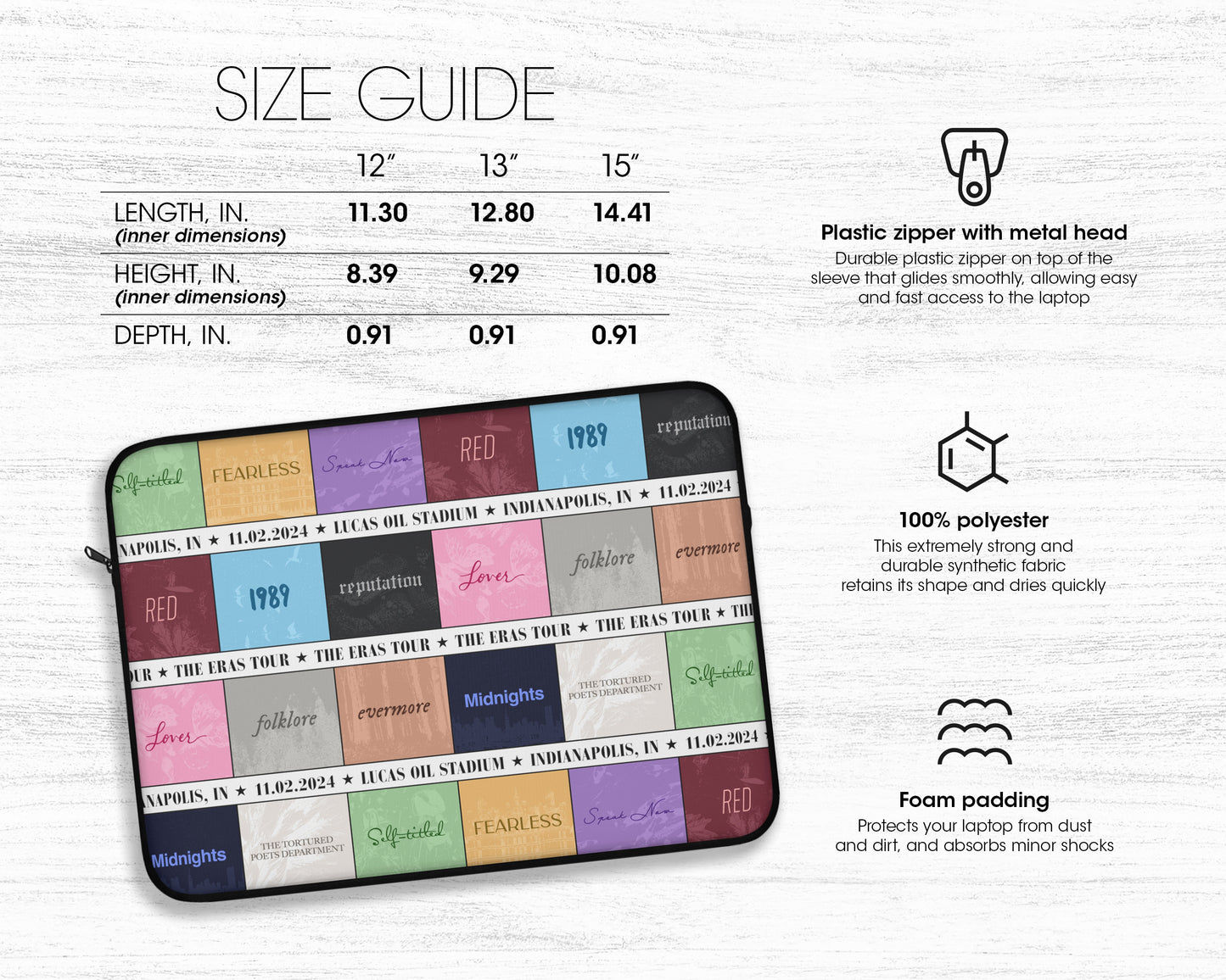 The Eras Tour laptop sleeve
