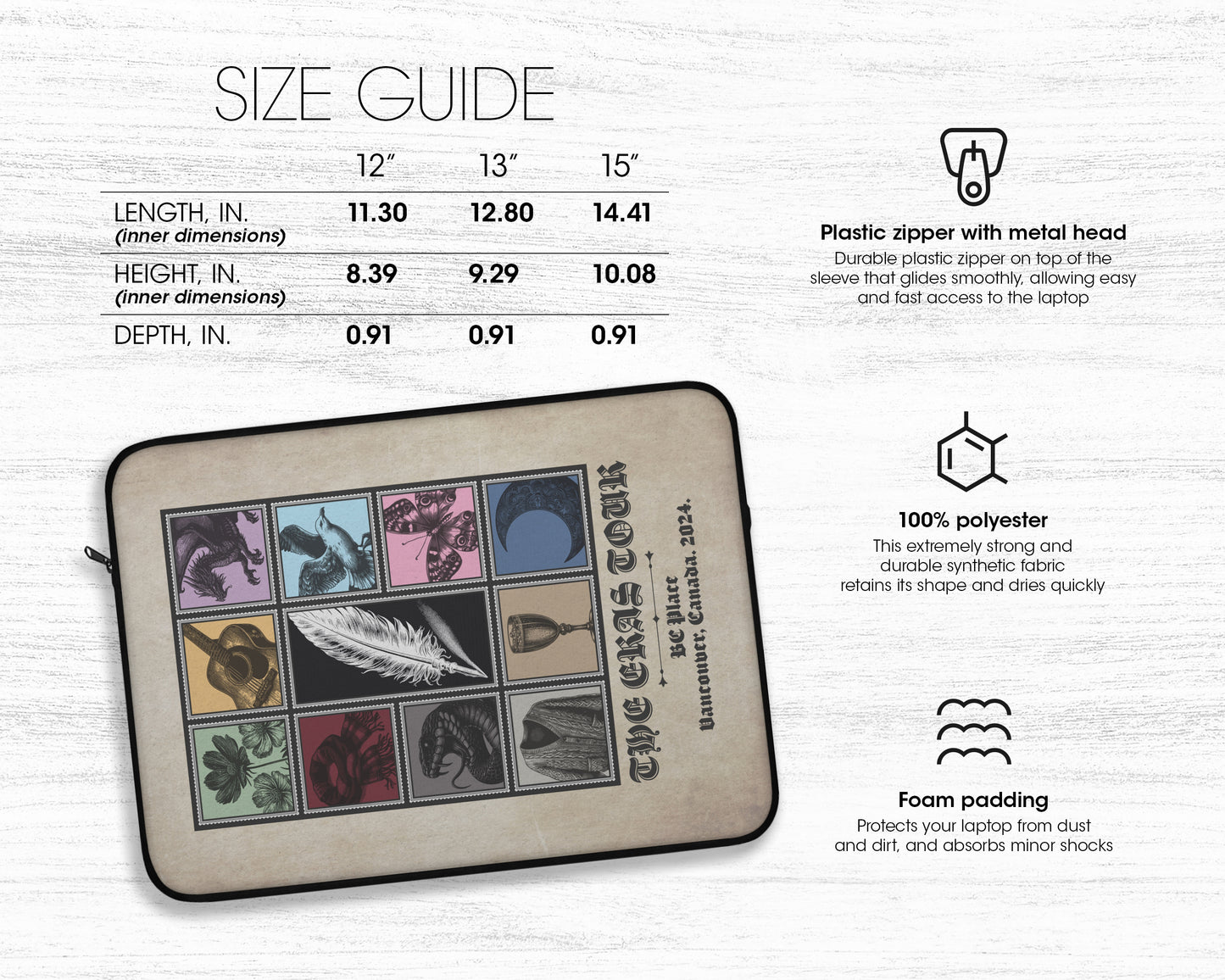 The Eras Tour medieval style laptop sleeve