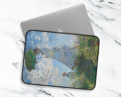 Claude Monet - Woman with a Parasol - Madame Monet and Her Son laptop sleeve