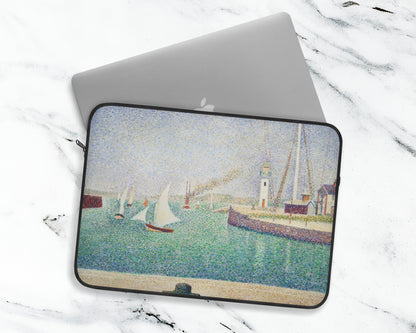 Georges Seurat - Entrance of The Port of Honfleur laptop sleeve