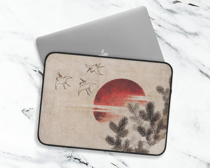 Katsushika Hokusai - Birds and Sunset laptop sleeve