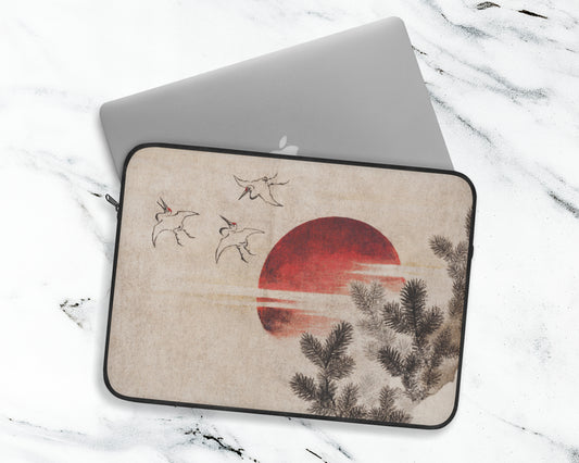 Katsushika Hokusai - Birds and Sunset laptop sleeve